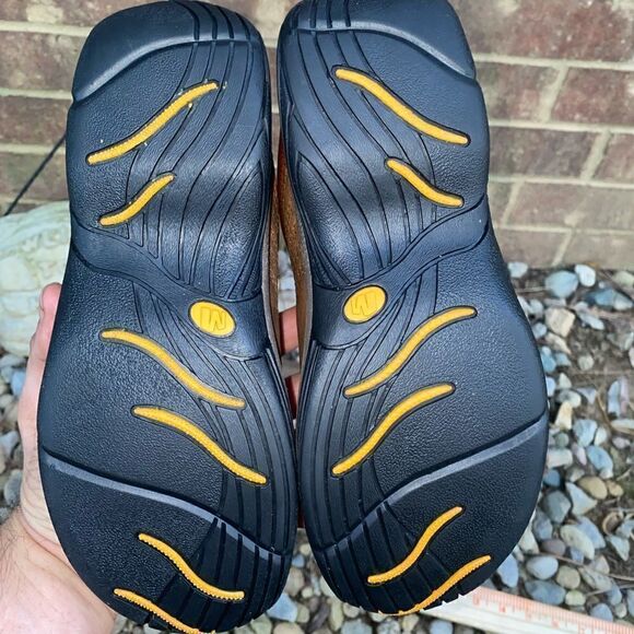 Womens Merrell Jungle Quilted Slides Brown Leather Clogs Mocha Mules Size 7/37.5 - Picture 8 of 10